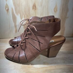Paul Green Cosmo Lace Up Leather Bootie Sandals Women’s Size 8.5